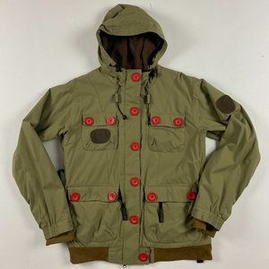 Grenade Fatigue Project Snowboard Jacket Coat Women's Medium Buttons